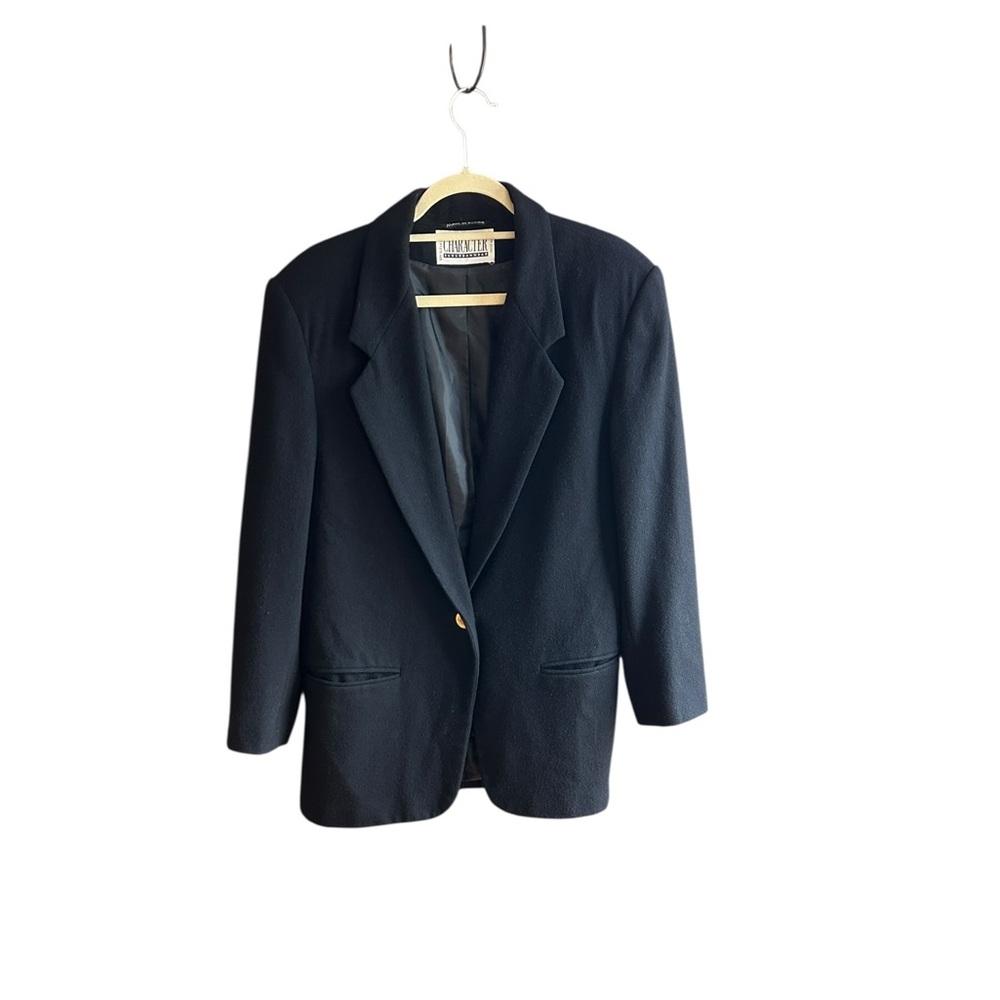 Vintage Character Suburbanwear black wool blazer Sz 12